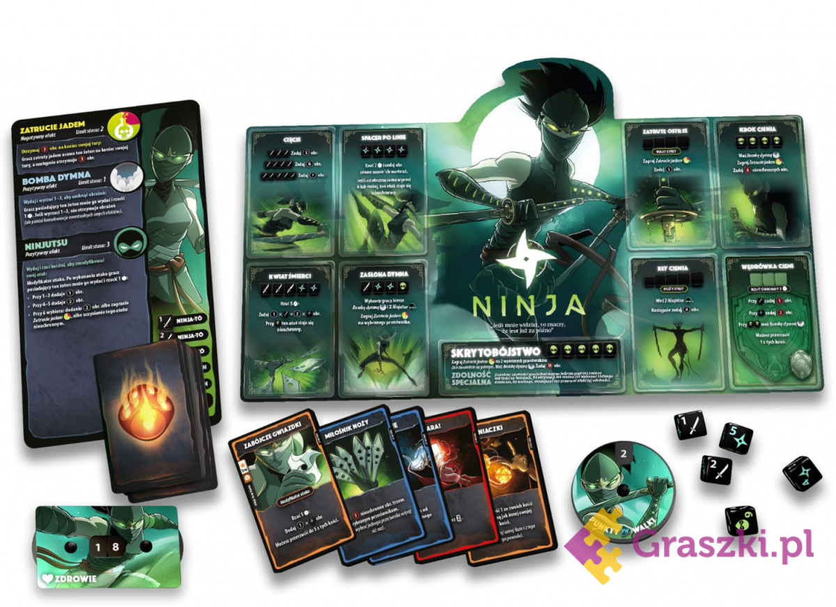 Dice Throne: Starcie 4 - Drzewiec vs Ninja zawartość 2 Dice Throne: Starcie 4 - Drzewiec vs Ninja zawartość 2
