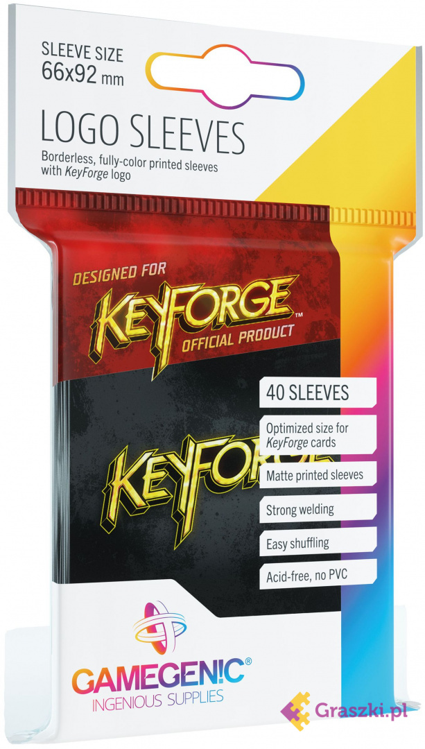 Gamegenic: KeyForge - Logo Sleeves Black Gamegenic: KeyForge - Logo Sleeves Black