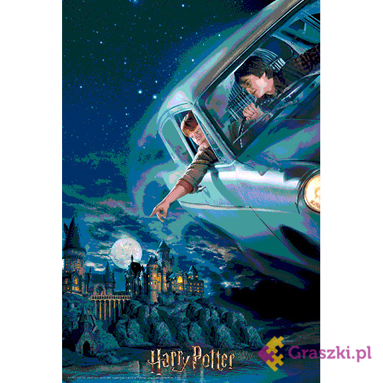 Harry Potter: Magiczne puzzle - Ford Anglia nad Hogwartem (300 elementów) 2