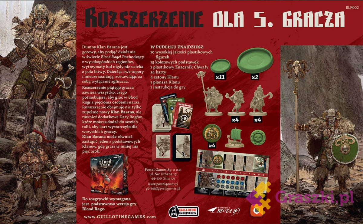 Blood Rage Rozszerzenie dla 5 gracza zawartość Blood Rage Rozszerzenie dla 5 gracza zawartość