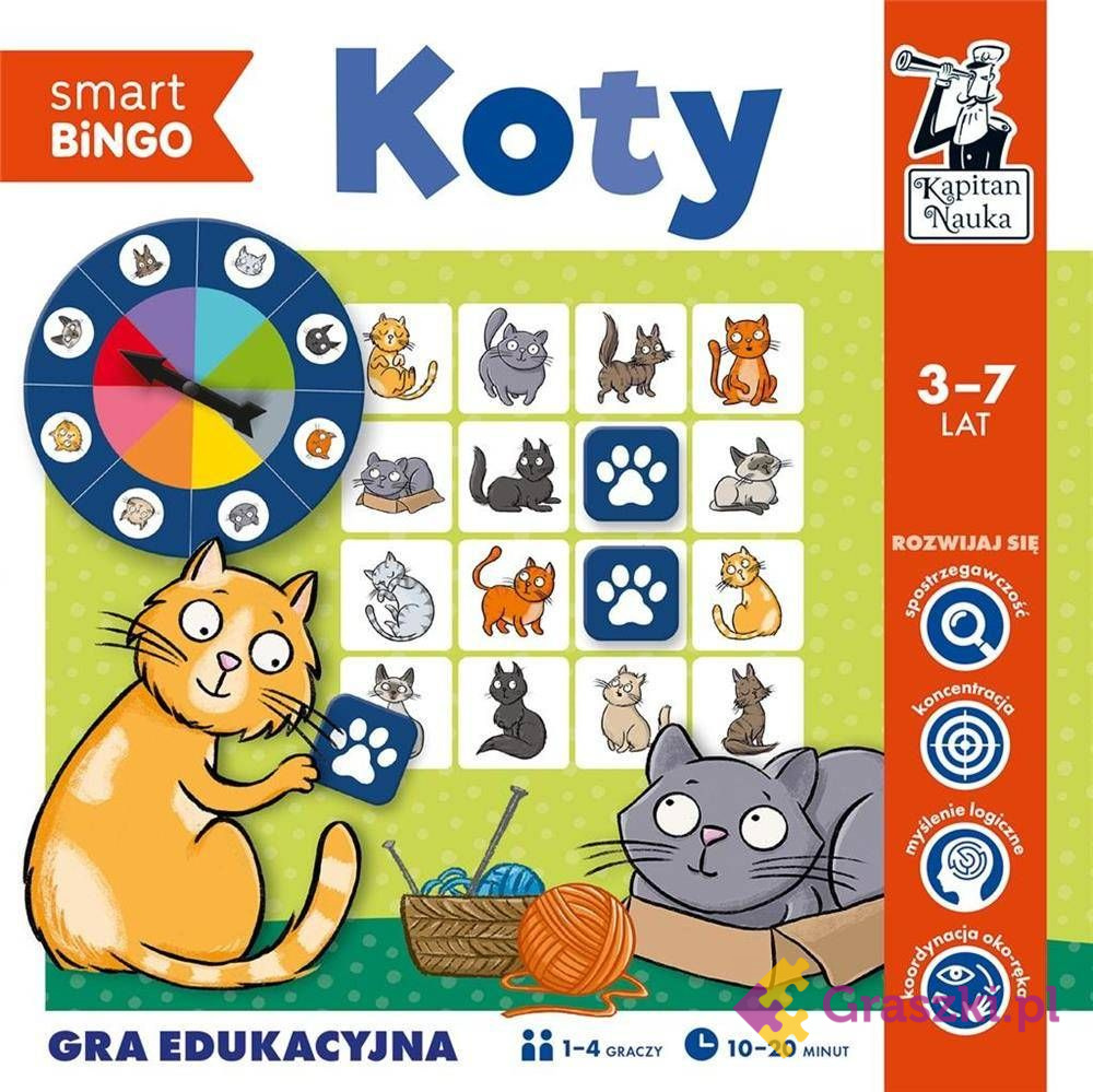 Kapitan Nauka. Koty. Smart bingo. Gra edukacyjna Kapitan Nauka. Koty. Smart bingo. Gra edukacyjna