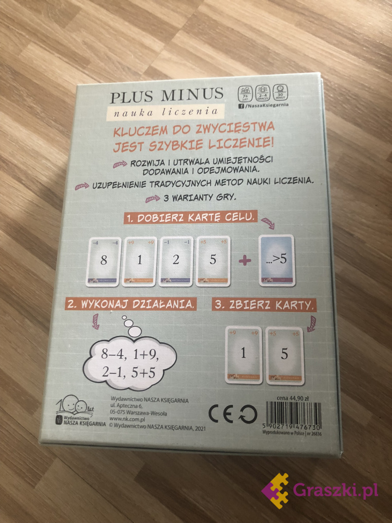Plus minus. Nauka liczenia pudełko Plus minus. Nauka liczenia pudełko