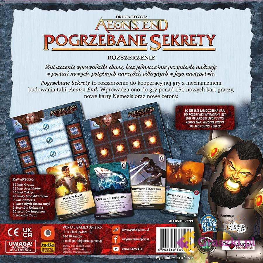 Aeon's End: Pogrzebane Sekrety tył Aeon's End: Pogrzebane Sekrety tył