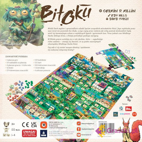 Bitoku gra planszowa tył Bitoku gra planszowa tył