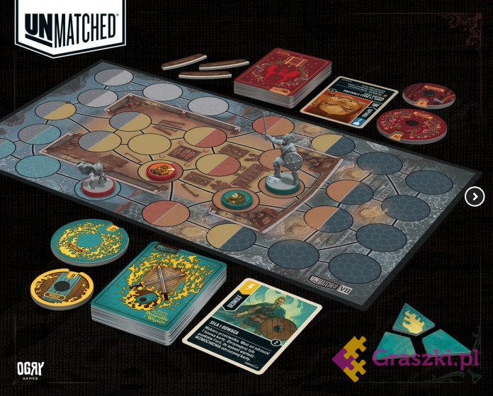 Unmatched Kapturek vs Beowulf plansza Unmatched Kapturek vs Beowulf plansza