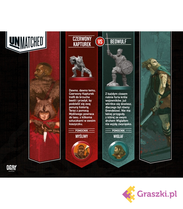 Unmatched Kapturek vs Beowulf postacie Unmatched Kapturek vs Beowulf postacie