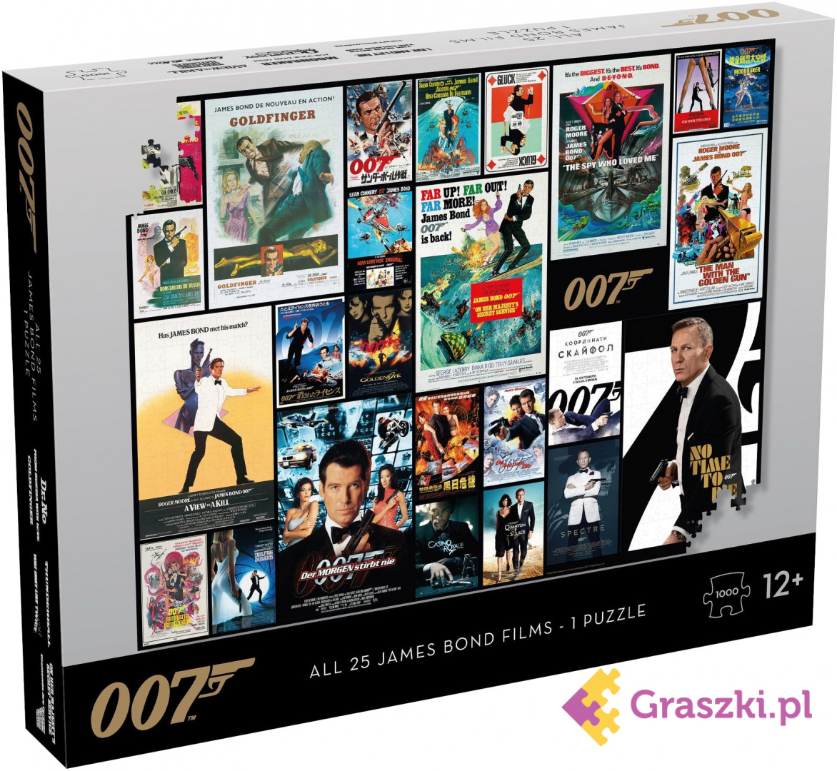Puzzle: James Bond 007 - Posters (1000 elementów) Puzzle: James Bond 007 - Posters (1000 elementów)
