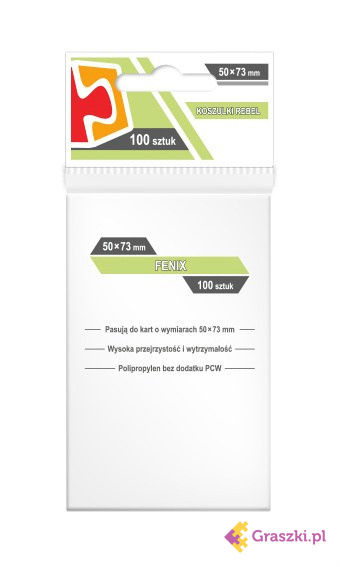 Koszulki na karty Rebel (50x73 mm) "Fenix", 100 sztuk Koszulki na karty Rebel (50x73 mm) "Fenix", 100 sztuk