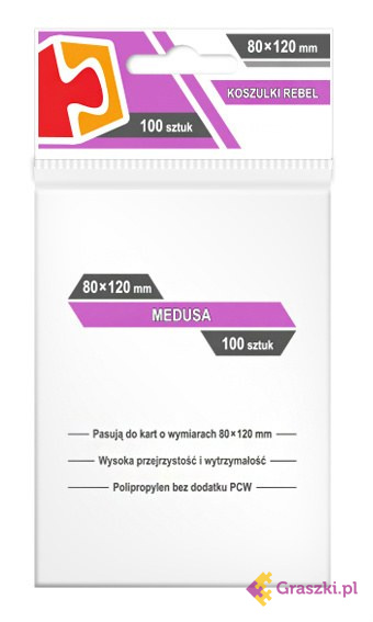 Koszulki na karty Rebel (80x120 mm) "Medusa", 100 sztuk Koszulki na karty Rebel (80x120 mm) "Medusa", 100 sztuk
