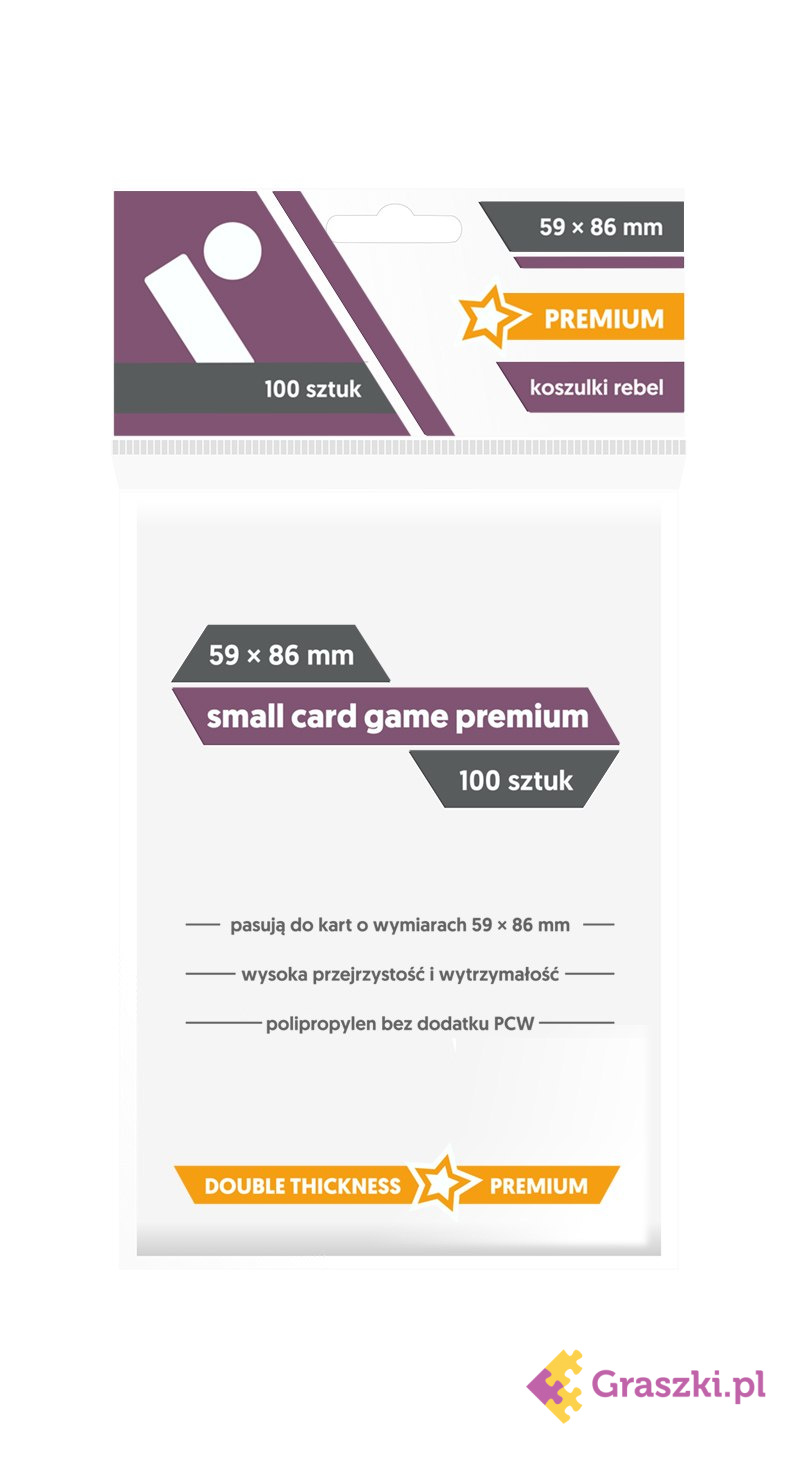 Koszulki na karty Rebel (59x86 mm) "Small Card Game Premium" 100 sztuk Koszulki na karty Rebel (59x86 mm) "Small Card Game Premium" 100 sztuk