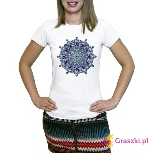 Koszulka “MANDALA” dla niej granatowa Koszulka “MANDALA” dla niej granatowa