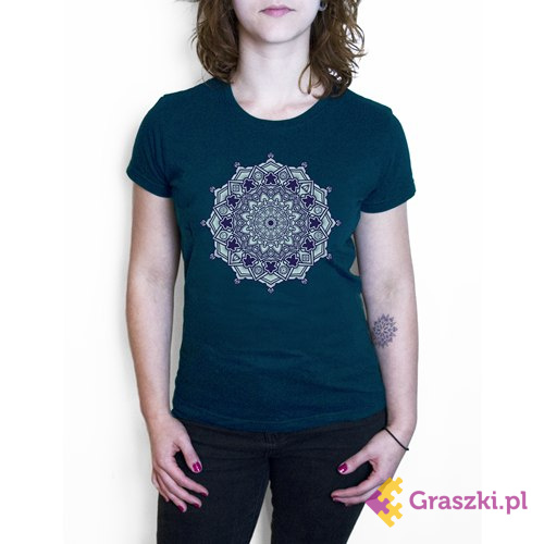 Koszulka “MANDALA” dla niej granatowa Koszulka “MANDALA” dla niej granatowa