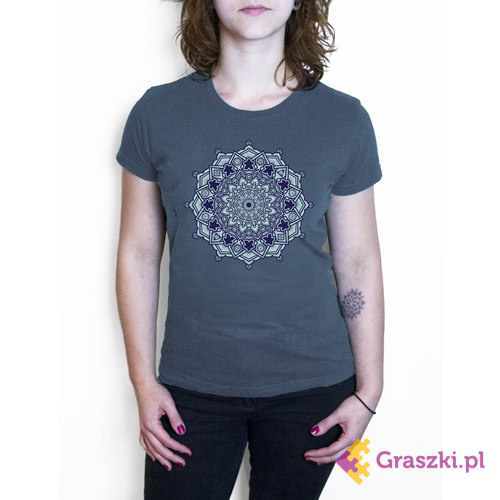 Koszulka “MANDALA” dla niej szaroniebieska Koszulka “MANDALA” dla niej szaroniebieska