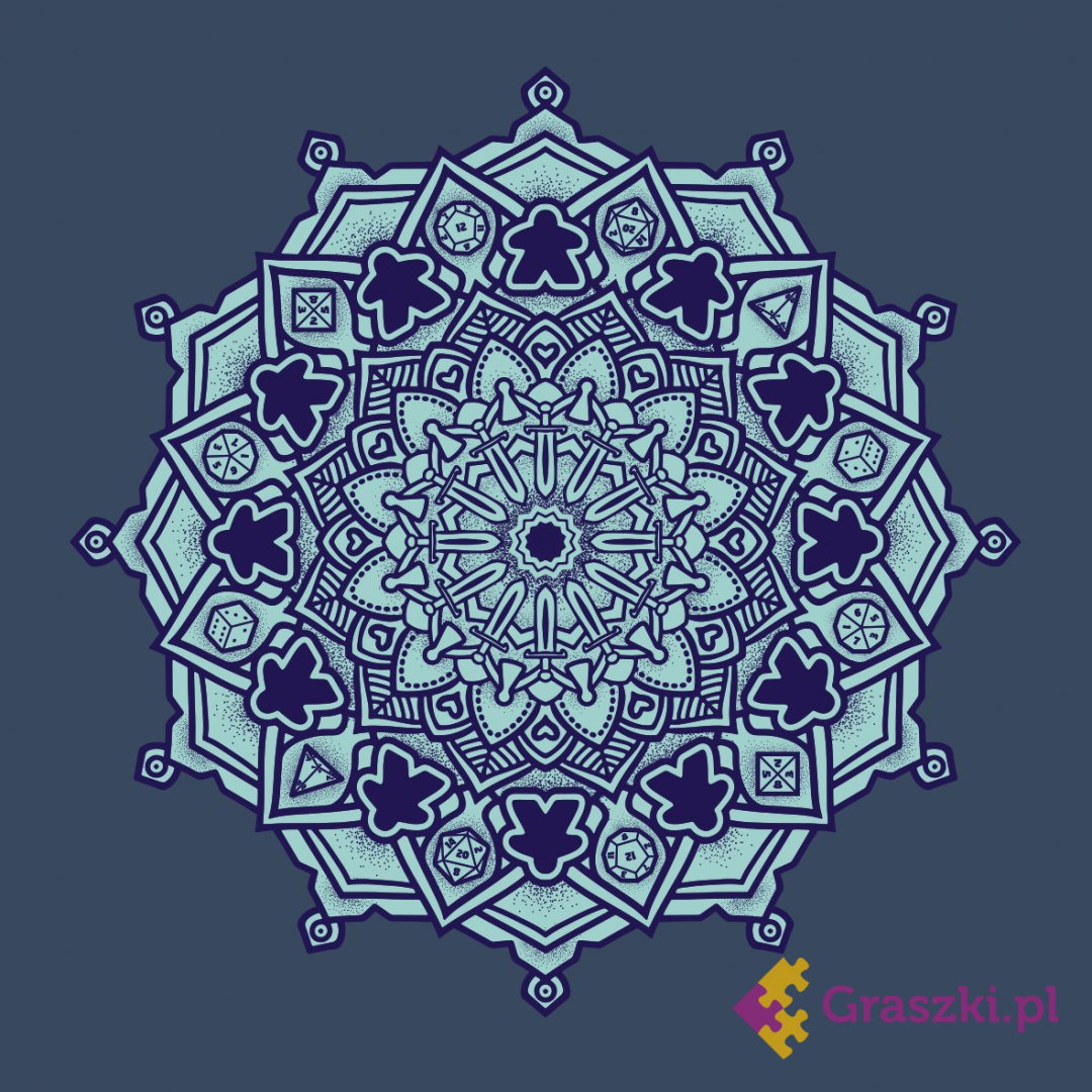 Koszulka “MANDALA” dla niej szaroniebieska Koszulka “MANDALA” dla niej szaroniebieska