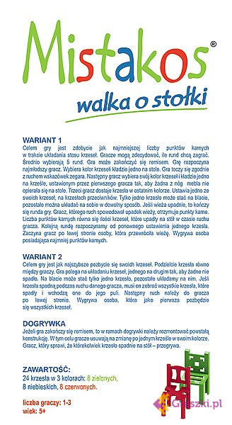 Mistakos - Walka o stołki instrukcja Mistakos - Walka o stołki instrukcja