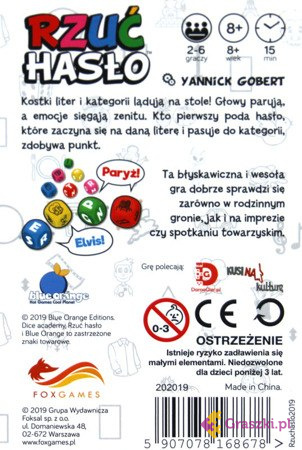 Rzuć Hasło tył Rzuć Hasło tył