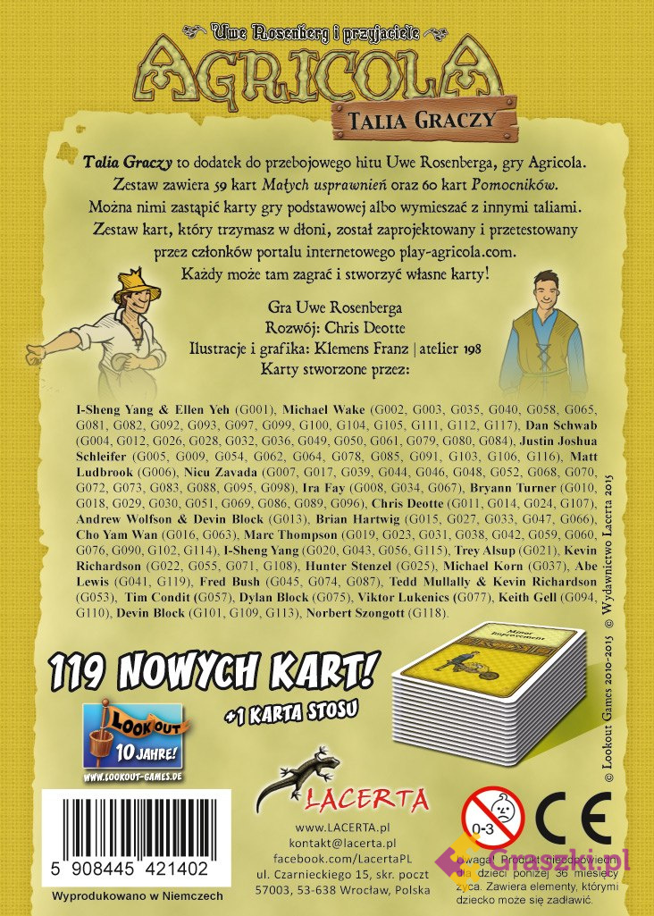 Agricola talia graczy Agricola talia graczy