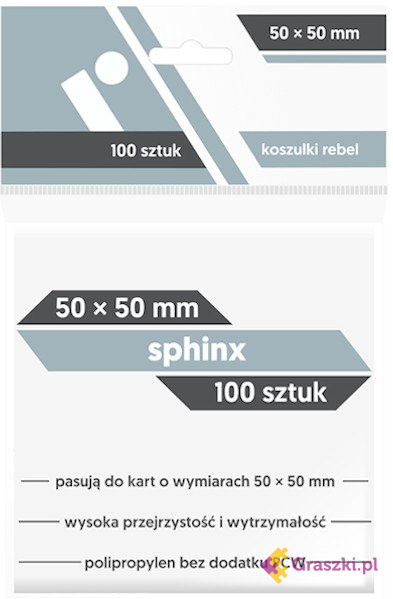 Koszulki na karty Rebel (50x50 mm) "Sphinx", 100 sztuk