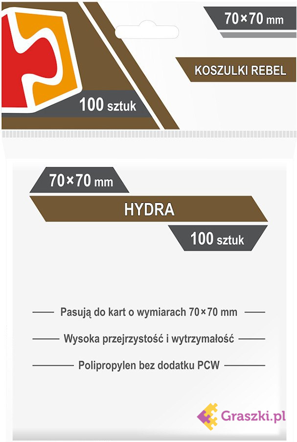 Koszulki na karty Rebel (70x70 mm) "Hydra", 100 sztuk Koszulki na karty Rebel (70x70 mm) "Hydra", 100 sztuk