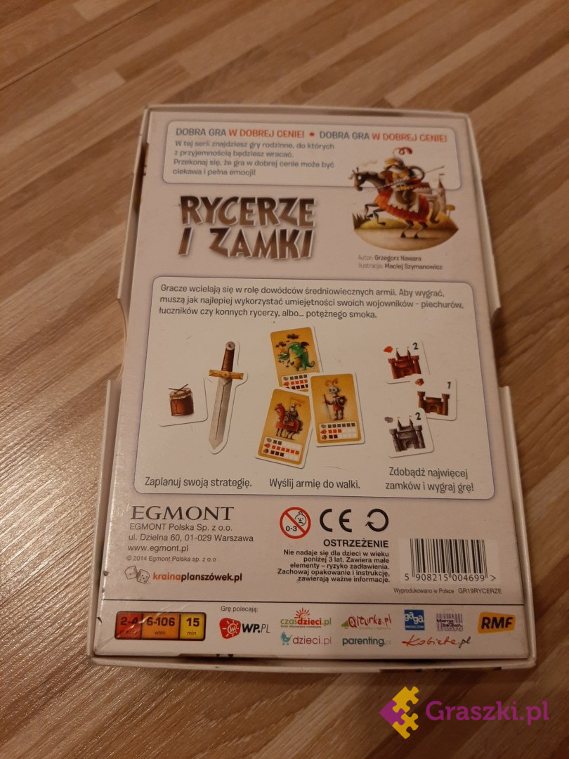Rycerze i Zamki gra tył Rycerze i Zamki gra tył