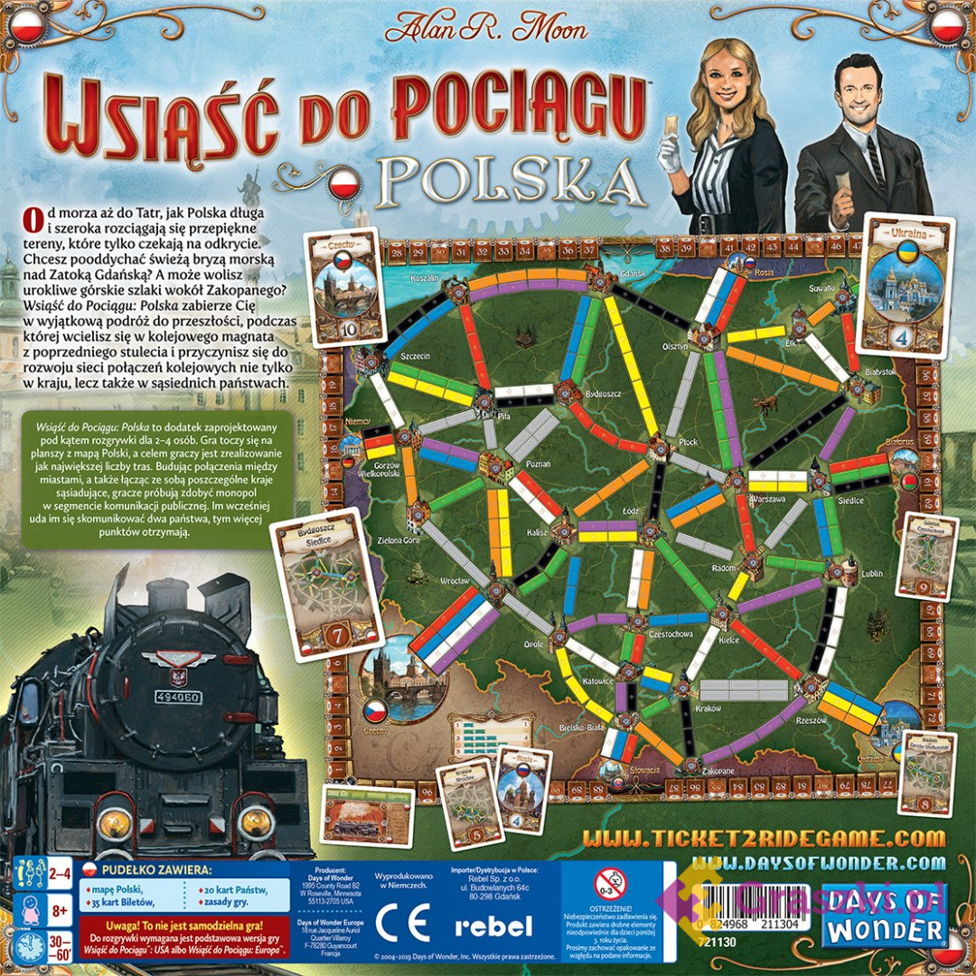 Wsiąść do Pociągu: Kolekcja Map 6.5 - Polska tył Wsiąść do Pociągu: Kolekcja Map 6.5 - Polska tył