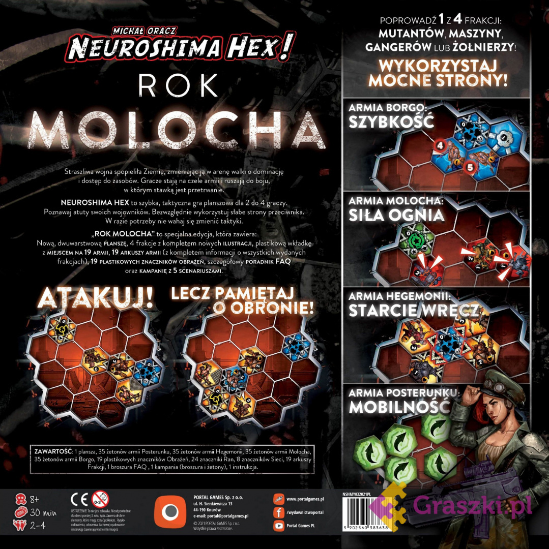 Neuroshima Hex 3.0! Rok Molocha tył Neuroshima Hex 3.0! Rok Molocha tył
