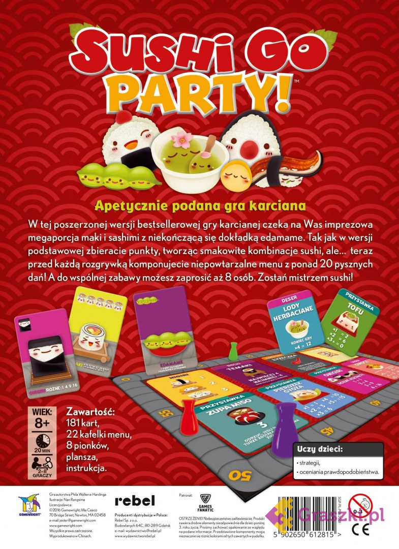 Sushi Go Party! tył Sushi Go Party! tył
