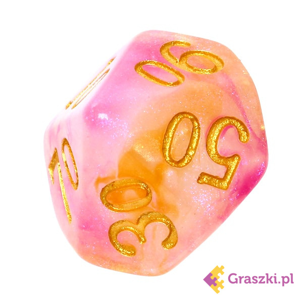 Komplet kości REBEL RPG - Akrylowe - Wróżkowy pyłek k10 100 Komplet kości REBEL RPG - Akrylowe - Wróżkowy pyłek k10 100