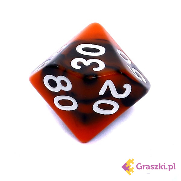 Komplet kości REBEL RPG - Dwukolorowe - Pomarańczowo-czarne k10 100 Komplet kości REBEL RPG - Dwukolorowe - Pomarańczowo-czarne k10 100