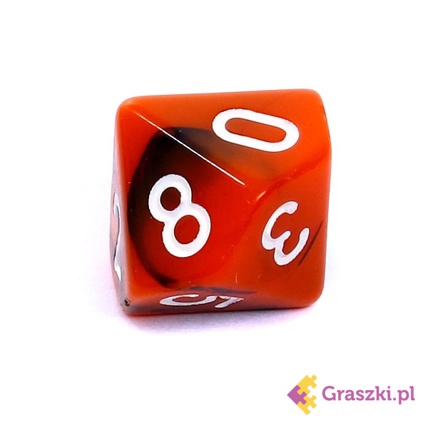 Komplet kości REBEL RPG - Dwukolorowe - Pomarańczowo-czarne k10 Komplet kości REBEL RPG - Dwukolorowe - Pomarańczowo-czarne k10