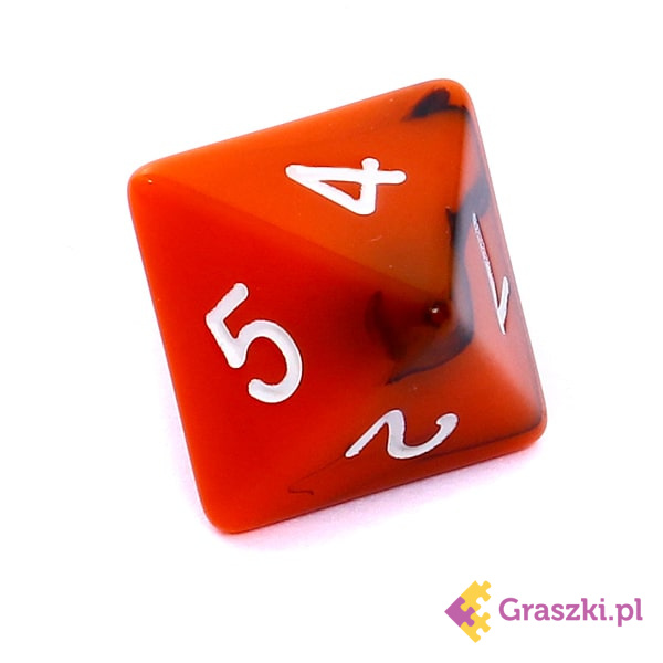 Komplet kości REBEL RPG - Dwukolorowe - Pomarańczowo-czarne k8 Komplet kości REBEL RPG - Dwukolorowe - Pomarańczowo-czarne k8