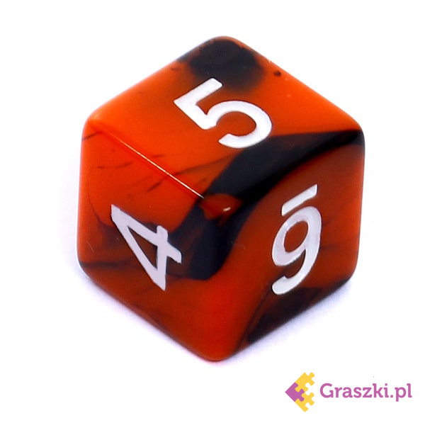 Komplet kości REBEL RPG - Dwukolorowe - Pomarańczowo-czarne k6 Komplet kości REBEL RPG - Dwukolorowe - Pomarańczowo-czarne k6