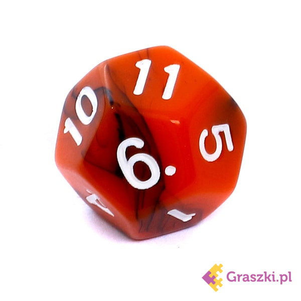 Komplet kości REBEL RPG - Dwukolorowe - Pomarańczowo-czarne k12 Komplet kości REBEL RPG - Dwukolorowe - Pomarańczowo-czarne k12