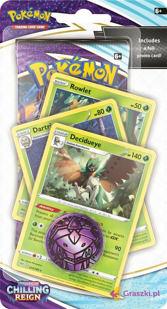 Pokémon TCG: Chilling Reign Premium Checklane Blister Decidueye Pokémon TCG: Chilling Reign Premium Checklane Blister Decidueye
