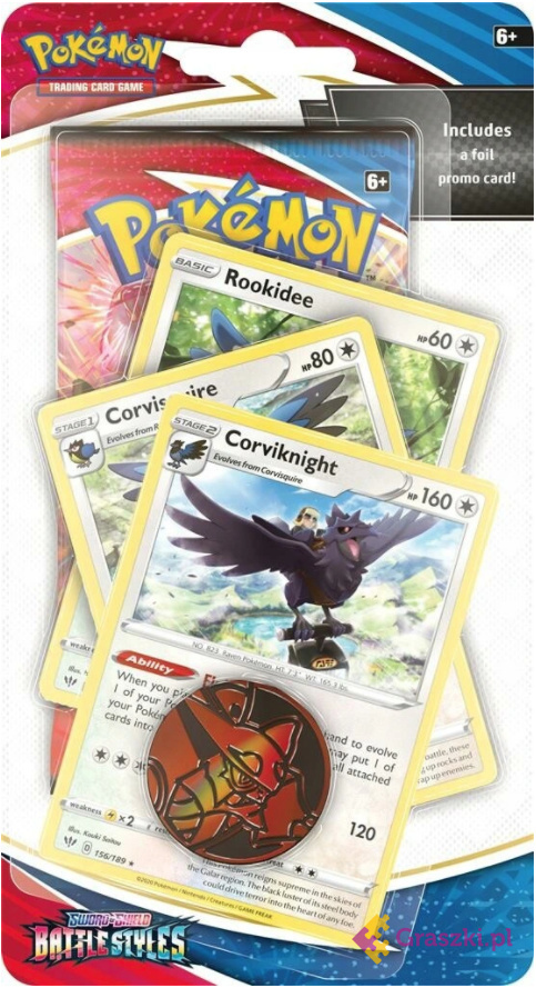 Pokemon Battle Styles - Premium Checklane Blister Corviknight Pokemon Battle Styles - Premium Checklane Blister Corviknight