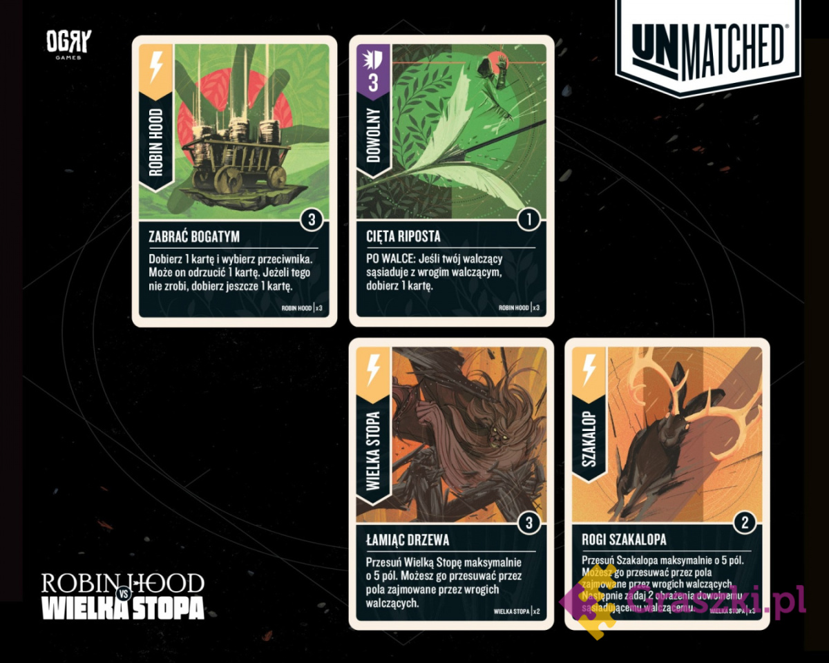 Unmatched Robin Hood vs Wielka Stopa karty2 Unmatched Robin Hood vs Wielka Stopa karty2