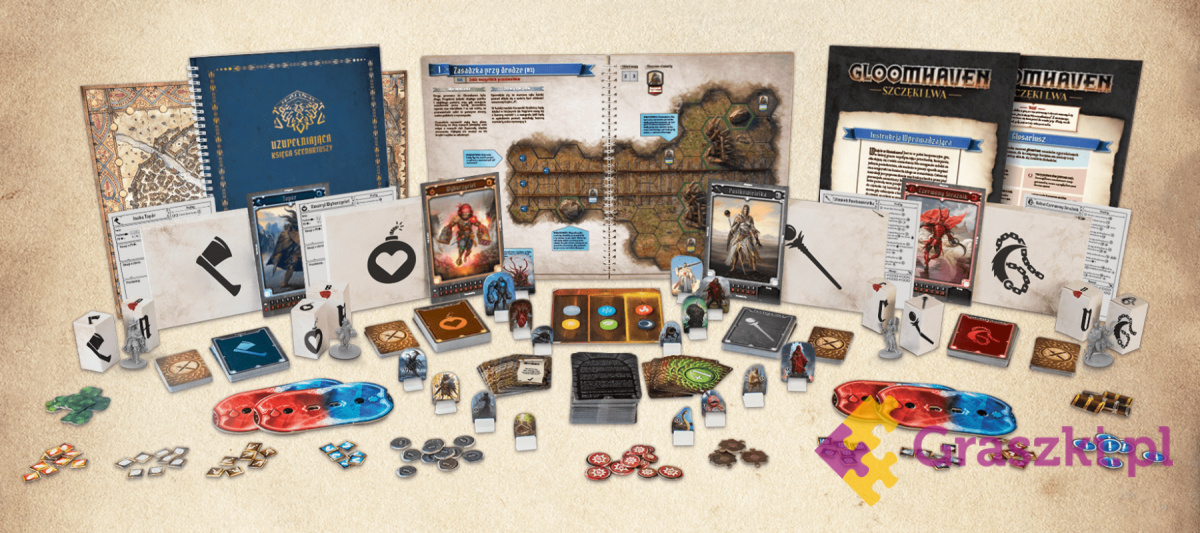 Gloomhaven: Szczęki Lwa elementy Gloomhaven: Szczęki Lwa elementy