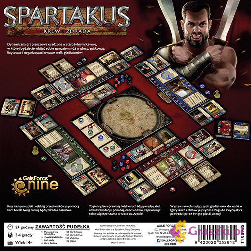 Spartakus: Krew i zdrada (druga edycja polska) tył Spartakus: Krew i zdrada (druga edycja polska) tył