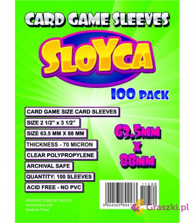 SLOYCA Koszulki Standard CCG (63,5x88mm) 100 szt. SLOYCA Koszulki Standard CCG (63,5x88mm) 100 szt.