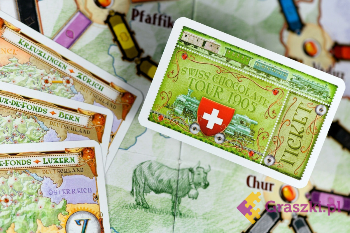 Wsiąść do Pociągu: Indie i Szwajcaria karta Wsiąść do Pociągu: Indie i Szwajcaria karta