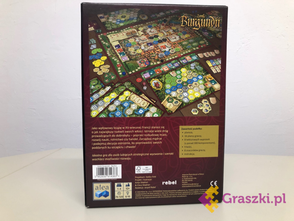 Zamki Burgundii Big Box tył Zamki Burgundii Big Box tył